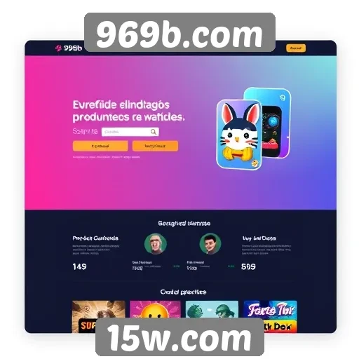 Navegação e design do site 969b.com